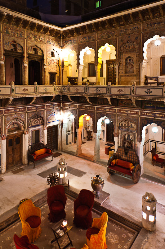 Binnenplaats van Hotel Mandawa Haveli